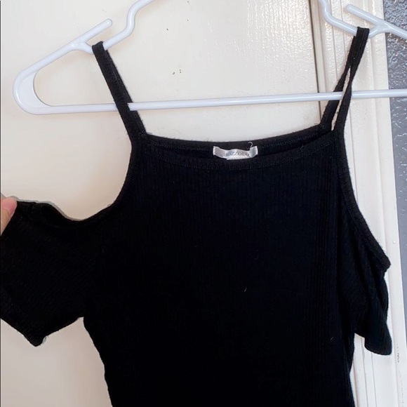 black off the shoulder tank top from tillys - Picture 2 of 3